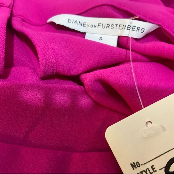 Diane Von Furstenberg pink Sleeve Top size S - Picture 4 of 5
